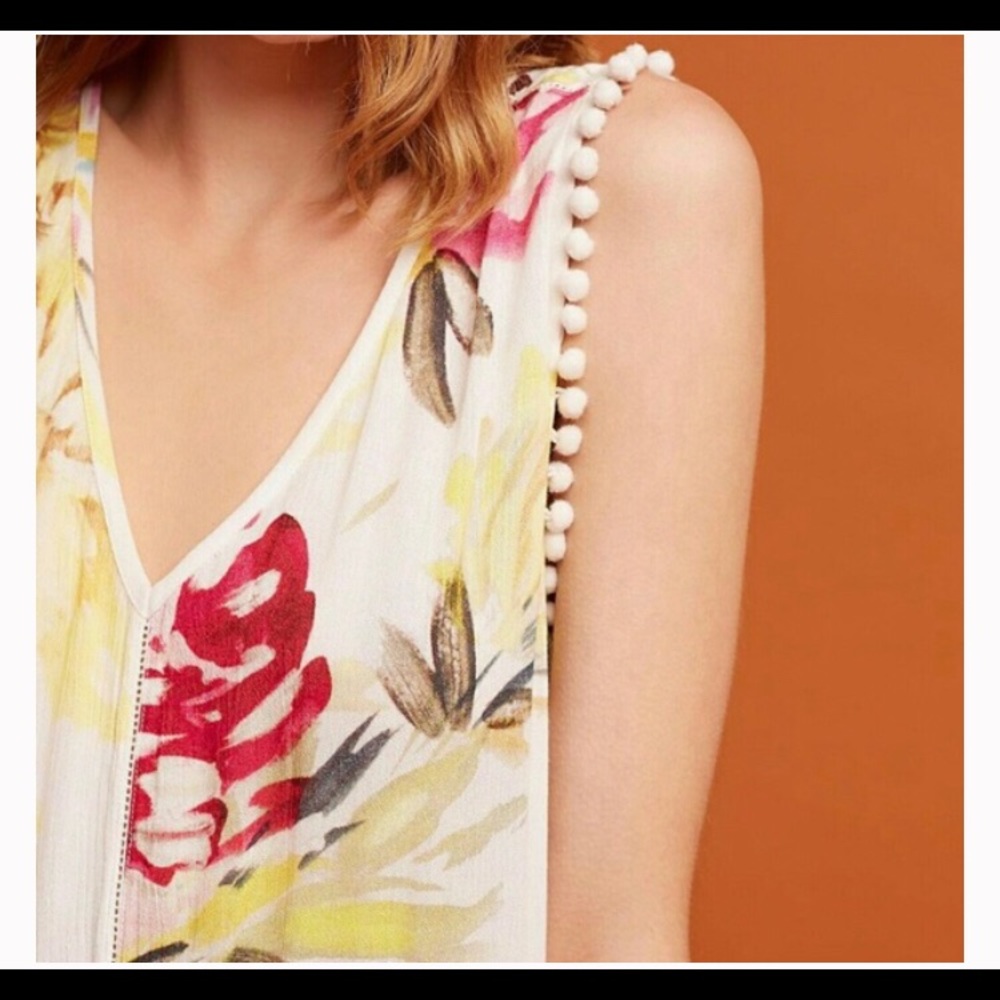 Anthropologie Lattice Floral Dress - Picture 2 of 10